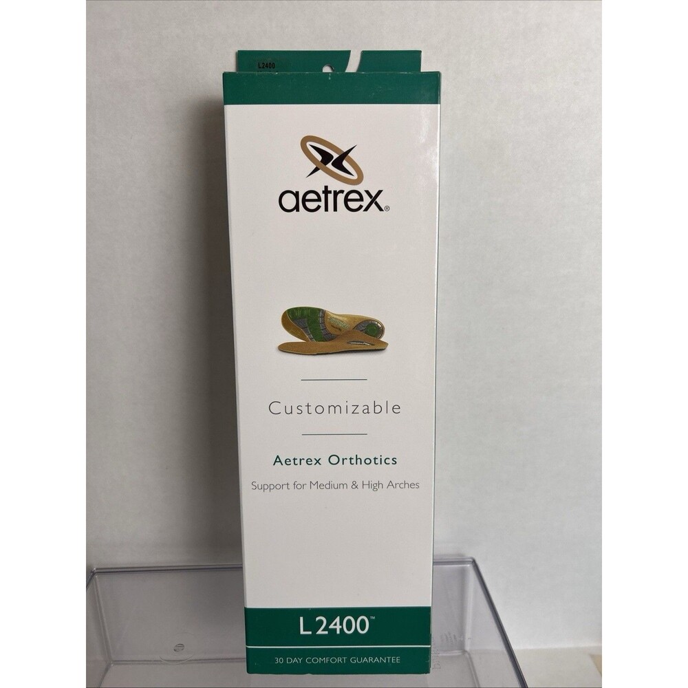 Aetrex Orthotic L2400 Men’s 8 Customizable Full Length Brown Lynco New